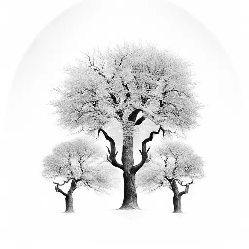A Family Of Trees Symbolizing The Strength And Growth Of Your Loved Ones