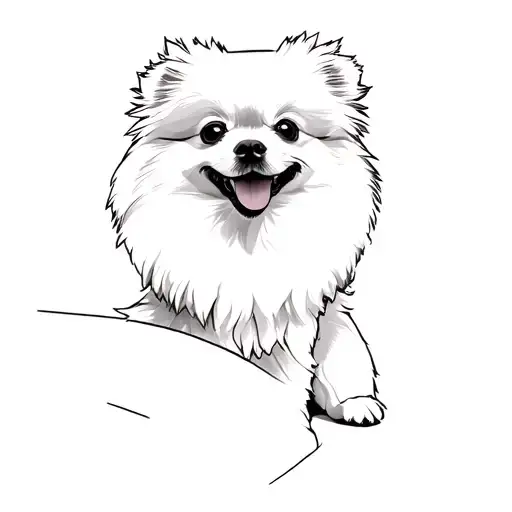 A White Pomeranian Dog