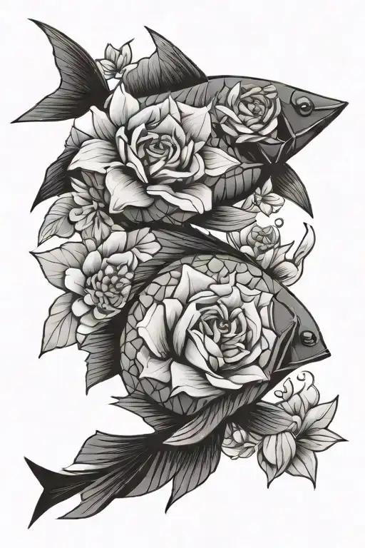 Origami Fish And Flowers