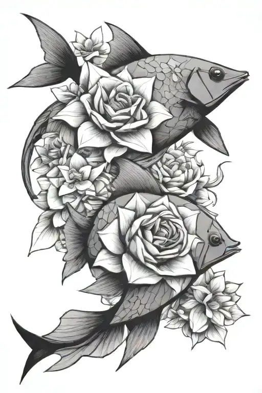 Origami Fish And Flowers