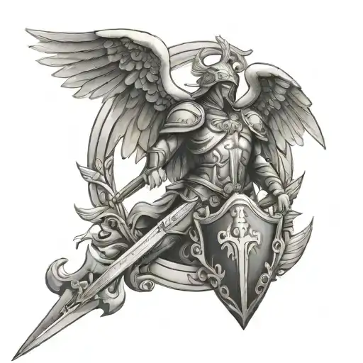 Saint Michael Sword And Shield