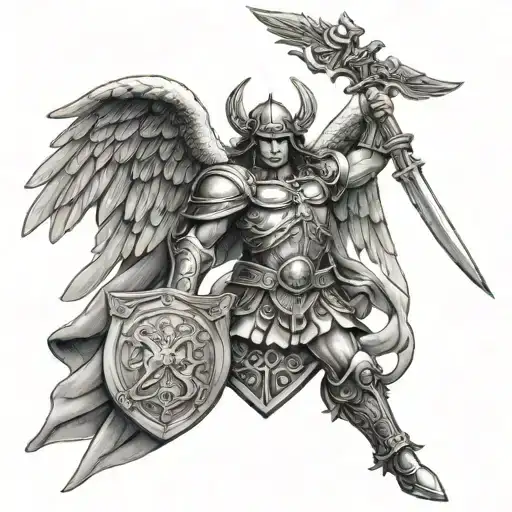 Saint Michael Arc Angel Michael Sword And Shield