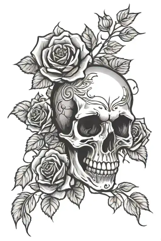 Skull And Roses