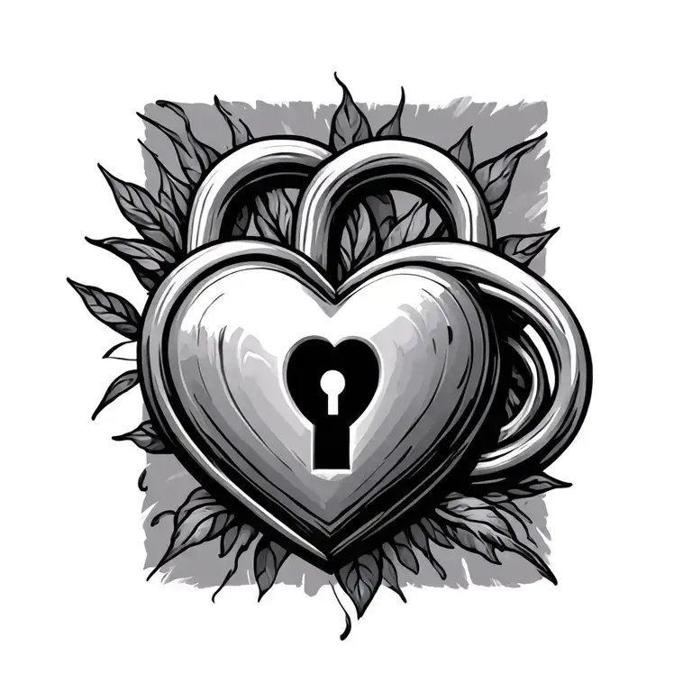 Infinity Heart Shaped Lock