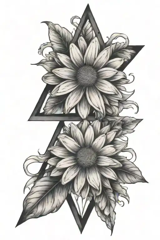 Daisy Intertwined In A Triangle