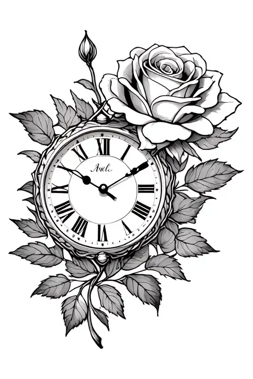 Clock And Rose