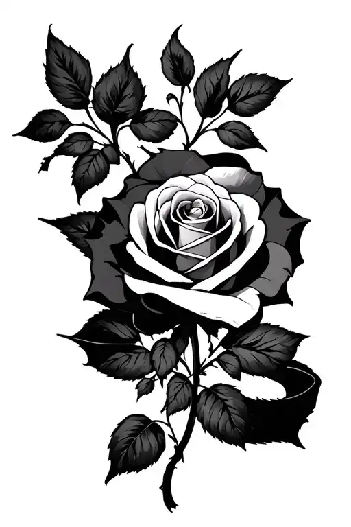 2 Rose Banner Wrapped