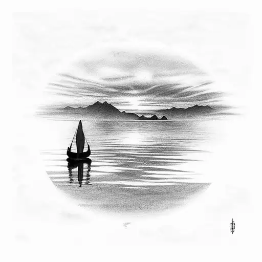 Vibrant Sunset Over A Serene Lake