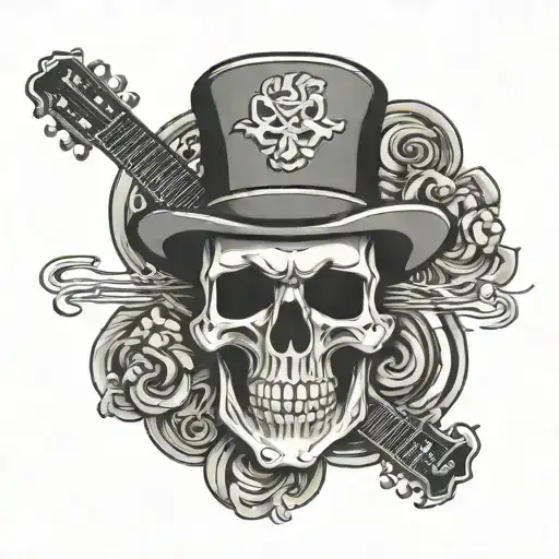 Skull Guitar Irish Hat