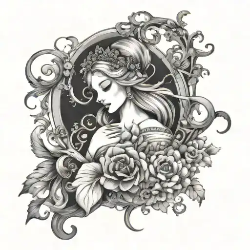 Tattoo In The Style Of Russian Fairy Tales