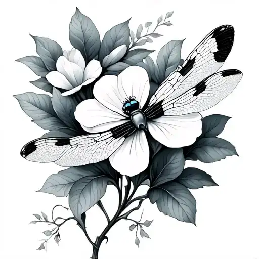 Dragonfly Dogwood Flowers