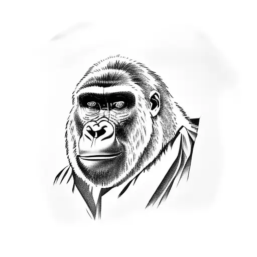 A Gorilla With An Scout Neckerchief