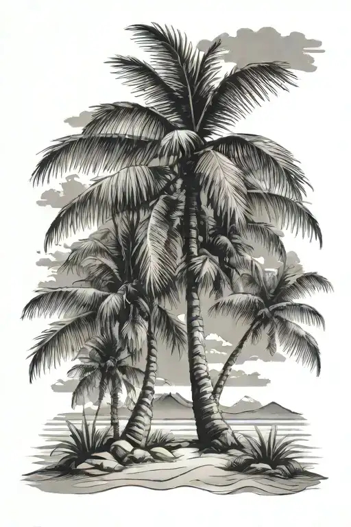Beach Palm Tree