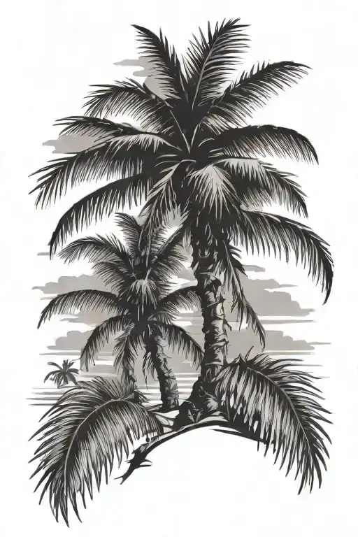 Beach Palm Tree Embedded