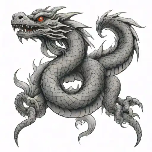Japanese Dragon Like A Snake