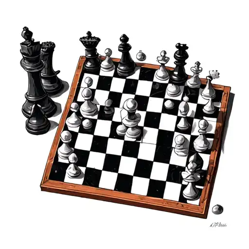 Croatian Soldier And Chess Board