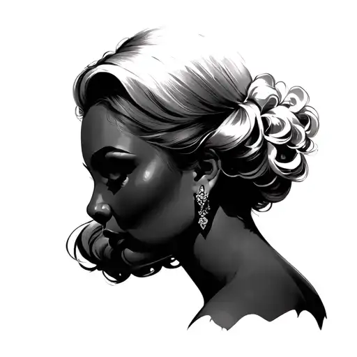 Ginger Wife Pinup Girl Side Profile