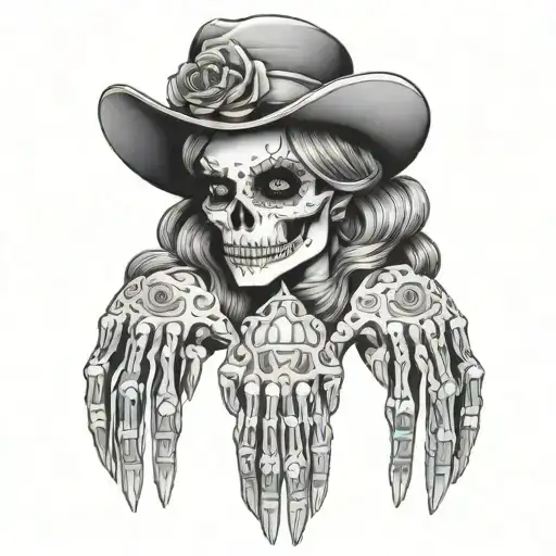 Skull Girls Holding Hands