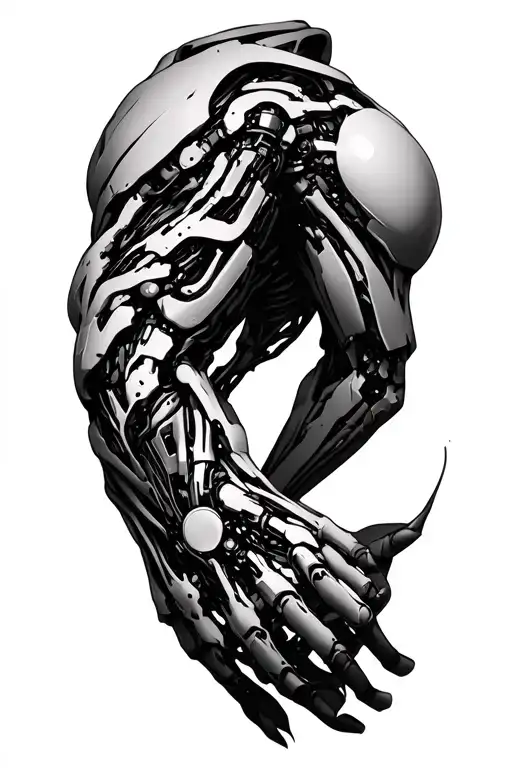Biomech Bionic Cyborg Arm Shoulder