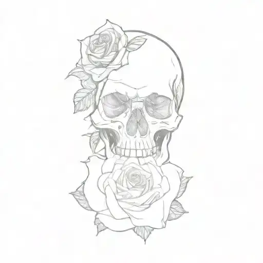 A Skull And Roses