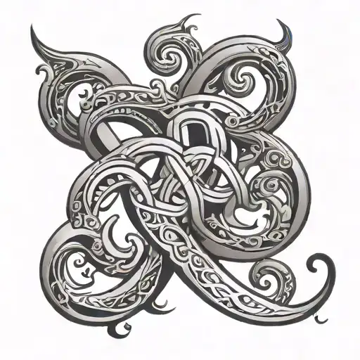 Aquarius Symbol Intertwined