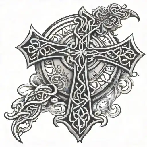 Celtic Cross Water Sun Rising