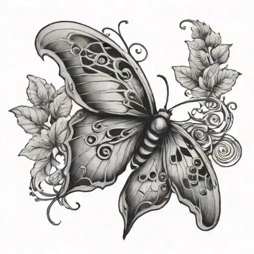 Lunar Moth With Vines