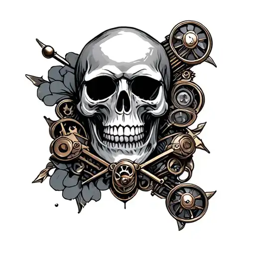 Steam Punk Skull Harley