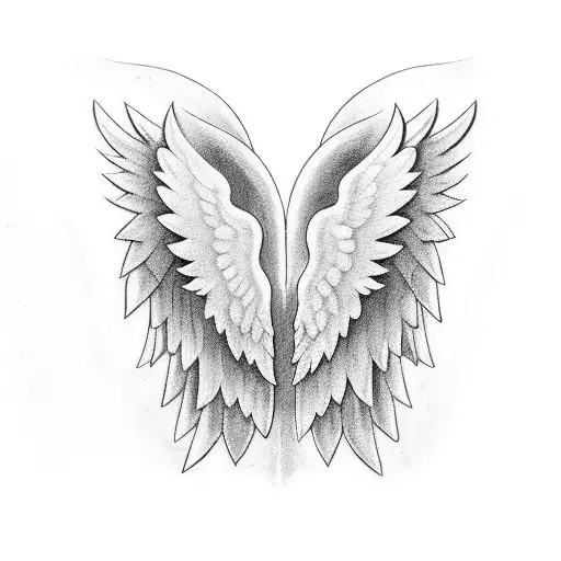 Angel Wings With My Brothers Signature And Forever Mine Written Underneath