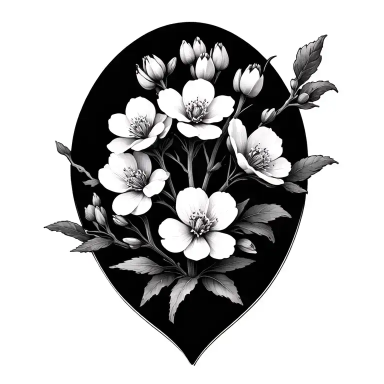 Blossom Flowers Branch Representing