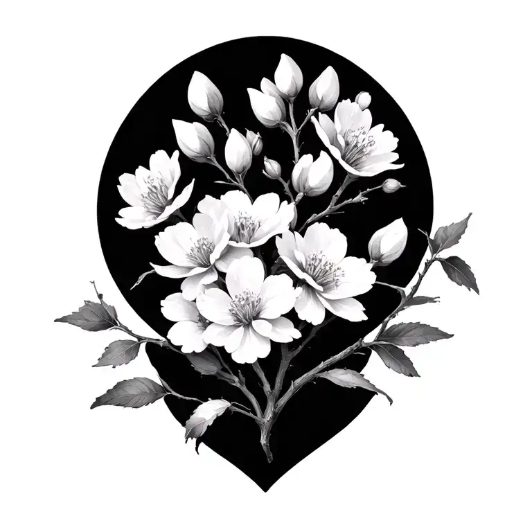 Blossom Flowers Branch Surrounded