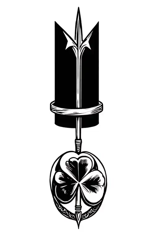 Shamrock And Arrow Ring Finger