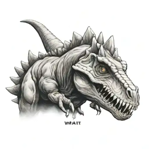 Dinosaur Made Out Of The Name Wyatt