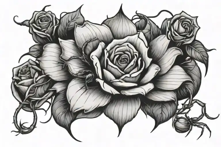 Spider And Bloody Rose