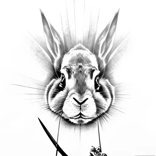 A Pirate Rabbit With Carrots Crossing Like Swords Underneath