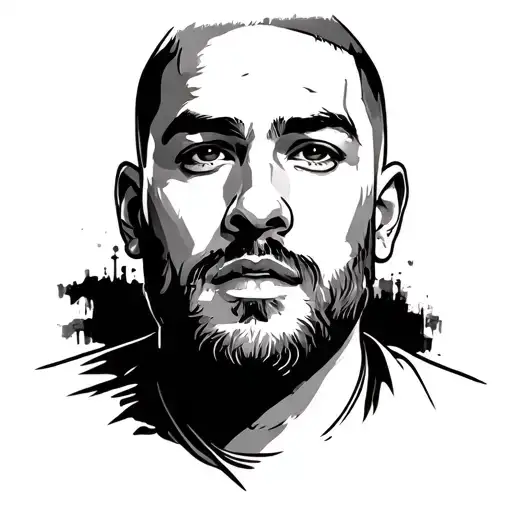 Outline Of A Dad Face