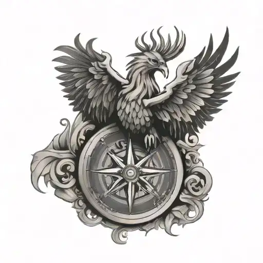 Phoenix Rising And Compass