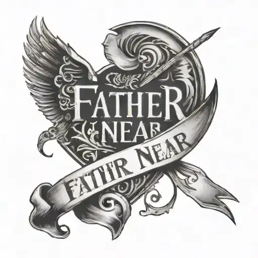 The Inscription Father Is Always Near In English