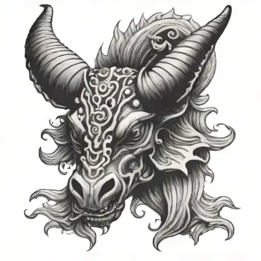 Sea Creature With Bull Head