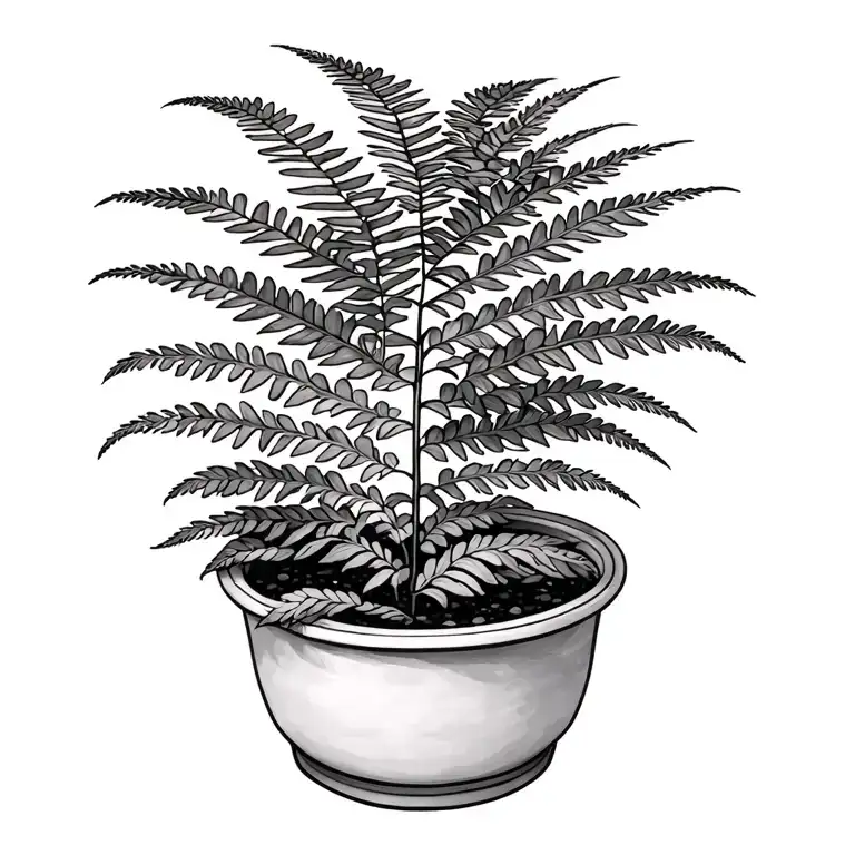 Potted Fern Plant
