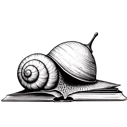 Snail Reading A Book