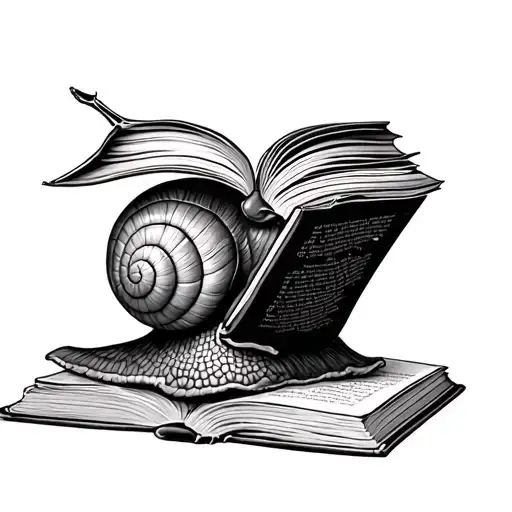 Snail Reading A Book