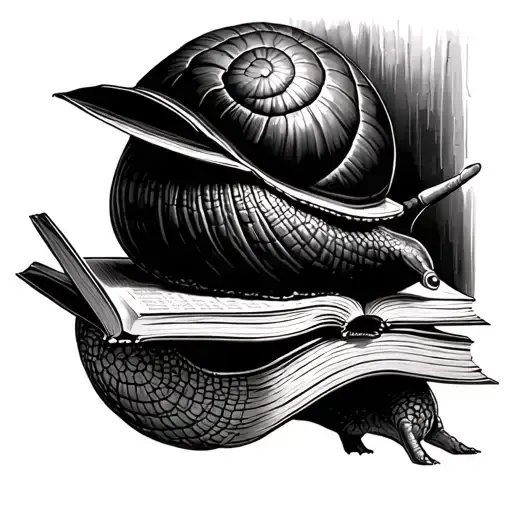 Snail Reading A Book