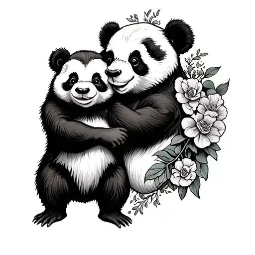 Beaver And Panda Bear Holding