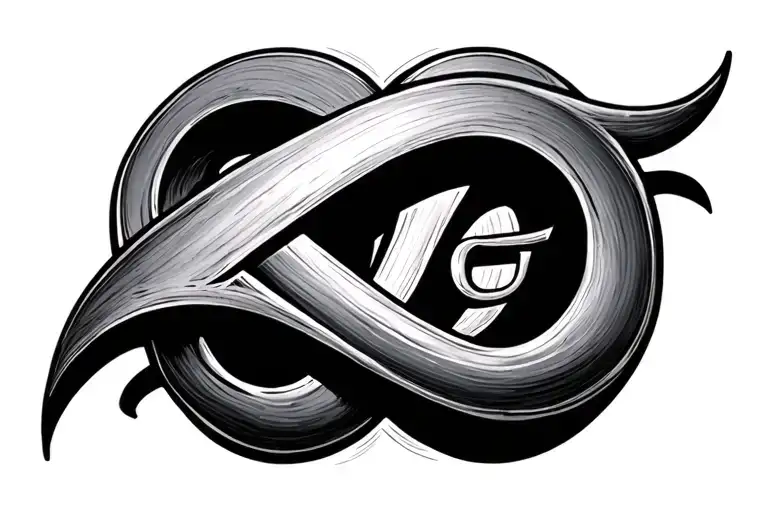 Infinity Symbol Made With Letter A & G