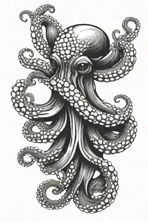 Octopus Wrapping Its Tentacles Around Arm