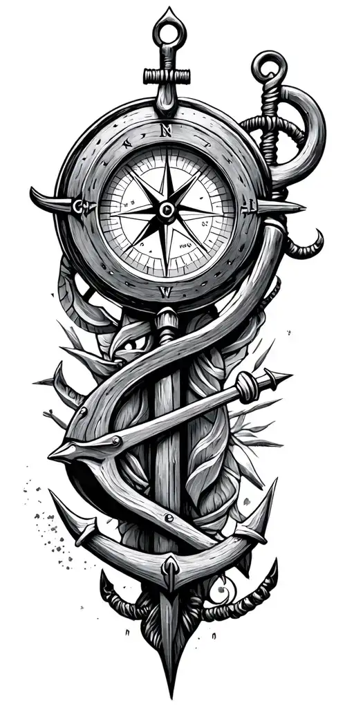 Compass Weltkarte Anker Viking 2