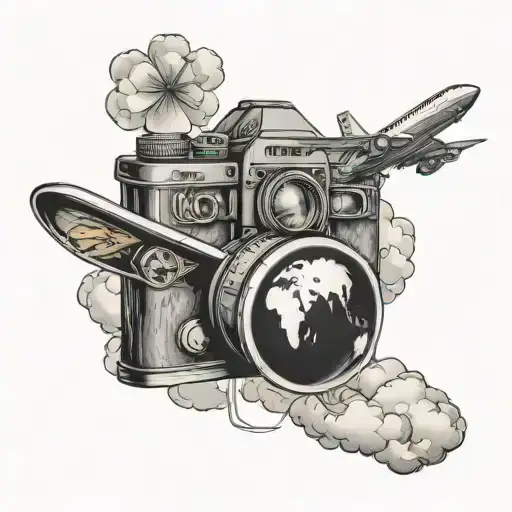 Travel Airplane Globe Camera