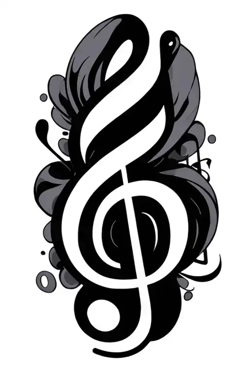 Music Note Intertwined