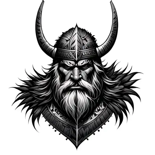 Half Maori Half Viking Warrior Character